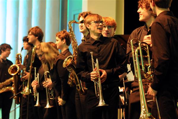 Students performing at the 2023-2024 All County Jazz Concert